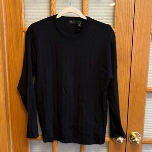 EUC Axcess Men's Black Textured Crewneck Vtg Sweater